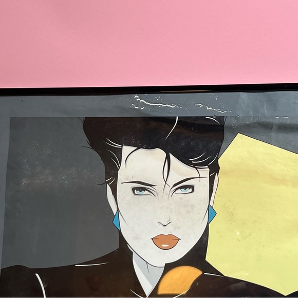Vintage 80s retro art deco Patrick Nagel framed art print - Picture 4 of 8
